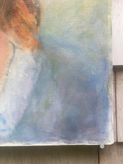 Vintage Portrait Painting - Diamonds & Rust