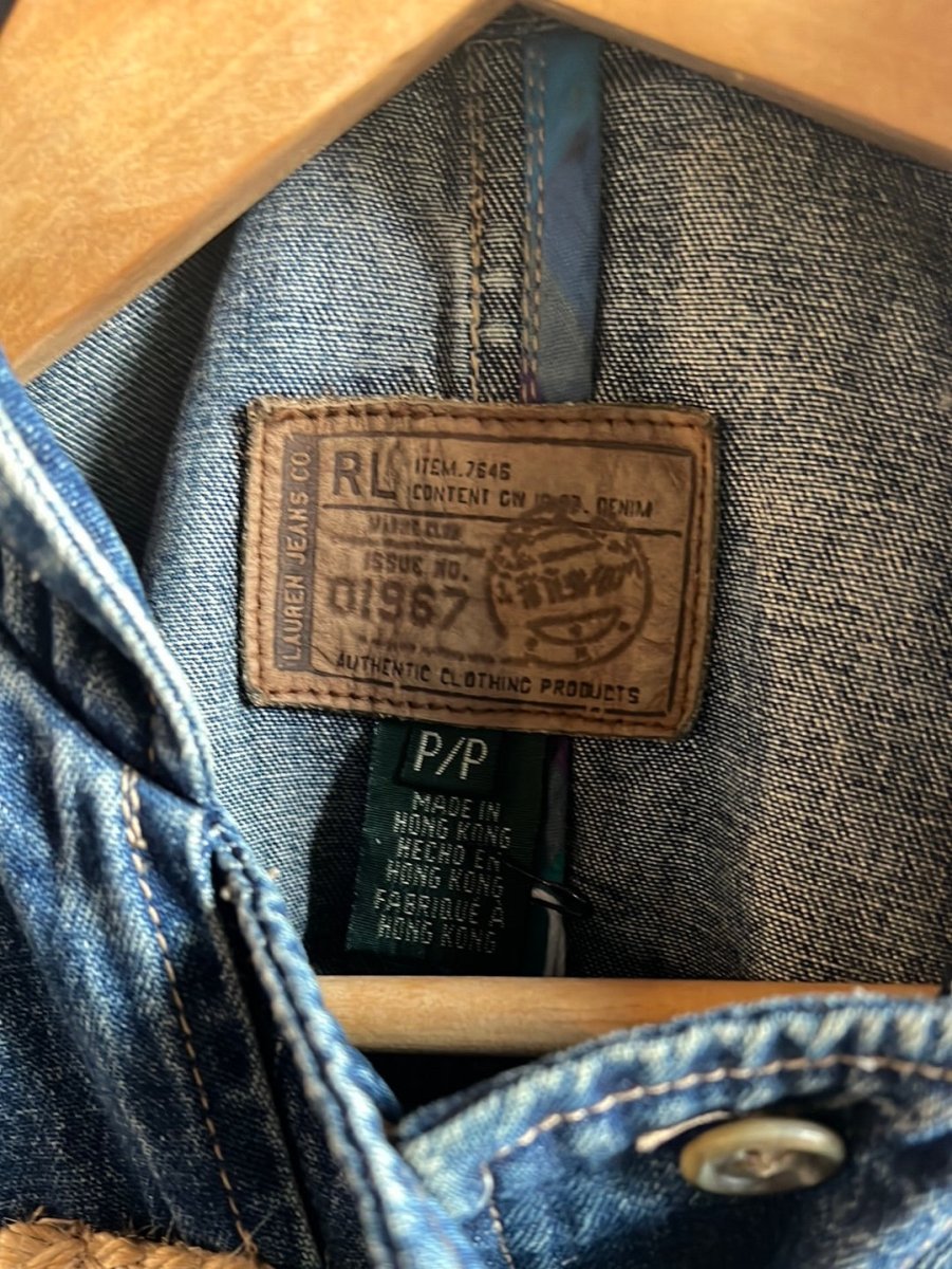 Vintage Ralph Lauren Denim Toggle Coat - Petit - Diamonds & Rust