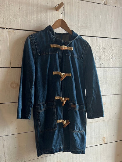 Vintage Ralph Lauren Denim Toggle Coat - Petit - Diamonds & Rust