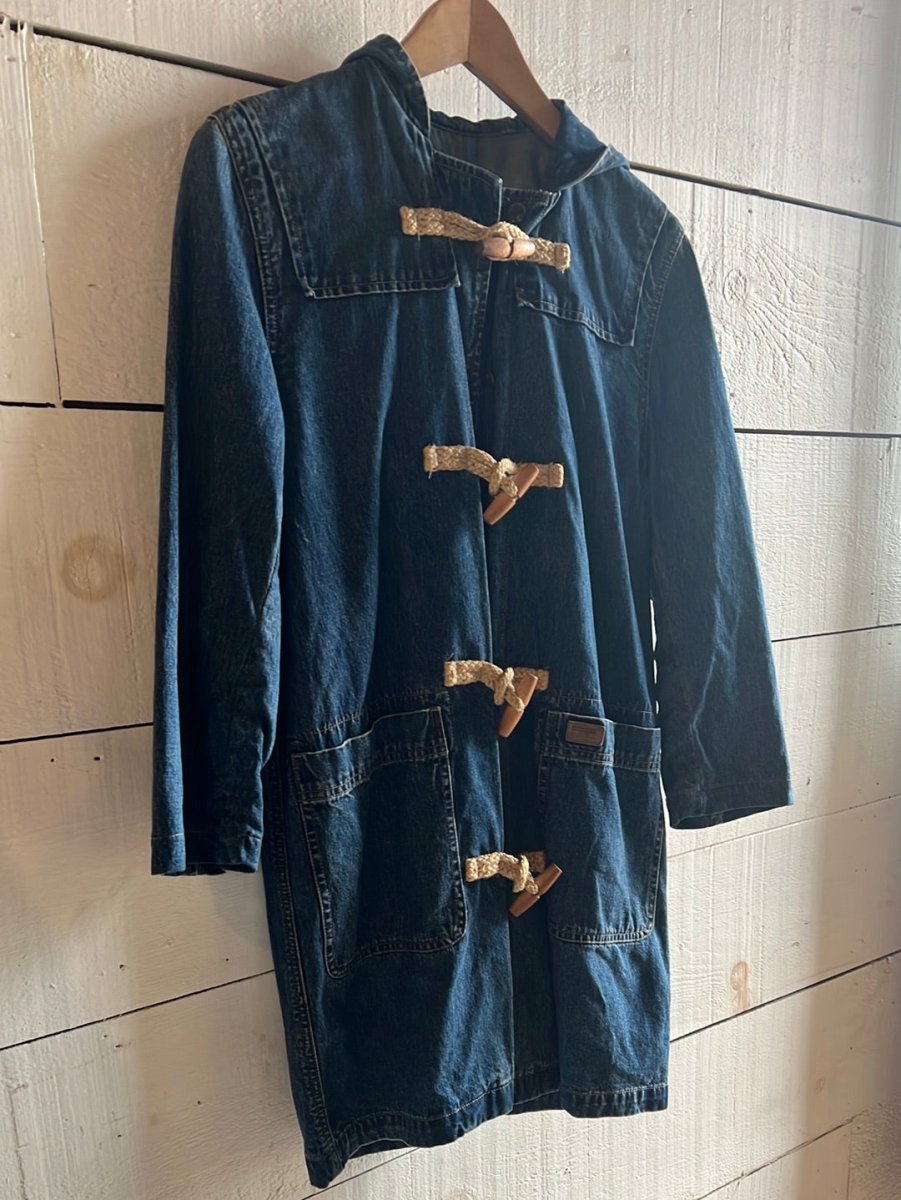 Vintage Ralph Lauren Denim Toggle Coat - Petit - Diamonds & Rust