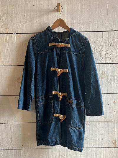 Vintage Ralph Lauren Denim Toggle Coat - Petit - Diamonds & Rust