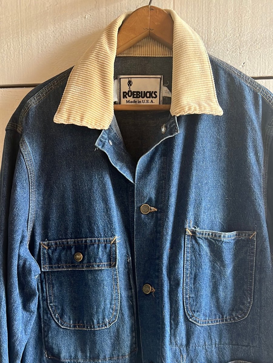 Vintage Sears Denim Barn Coat - Diamonds & Rust