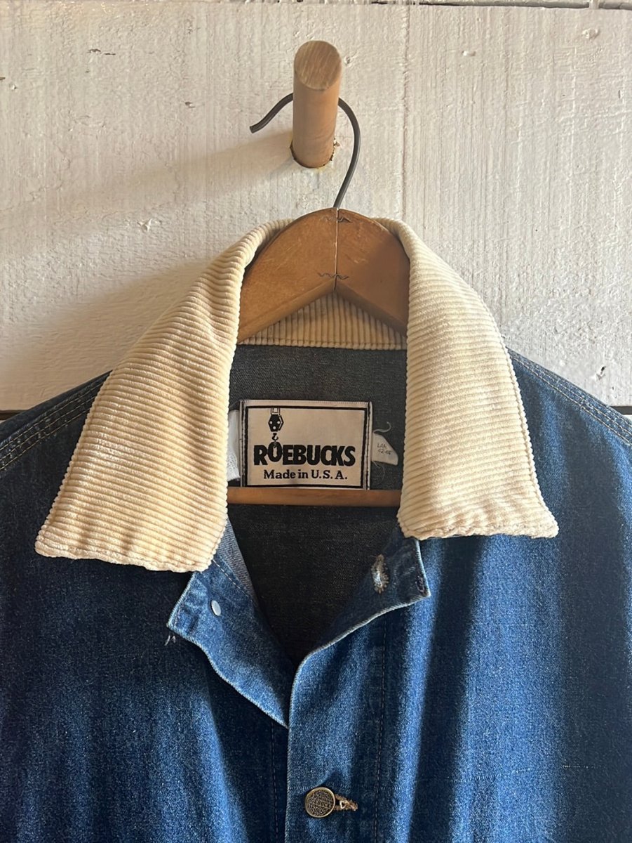 Vintage Sears Denim Barn Coat - Diamonds & Rust