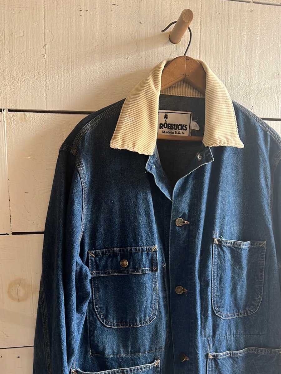 Vintage Sears Denim Barn Coat - Diamonds & Rust