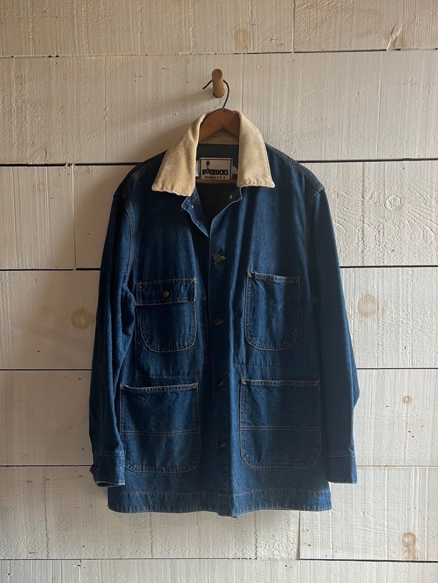 Vintage Sears Denim Barn Coat - Diamonds & Rust