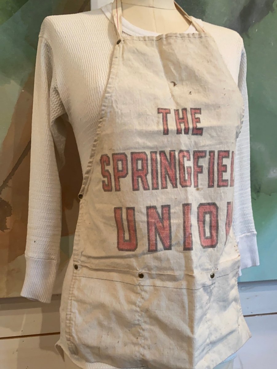 Vintage Springfield Union Apron - Diamonds & Rust