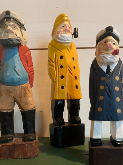 Vintage Wooden Fisherman - Diamonds & Rust