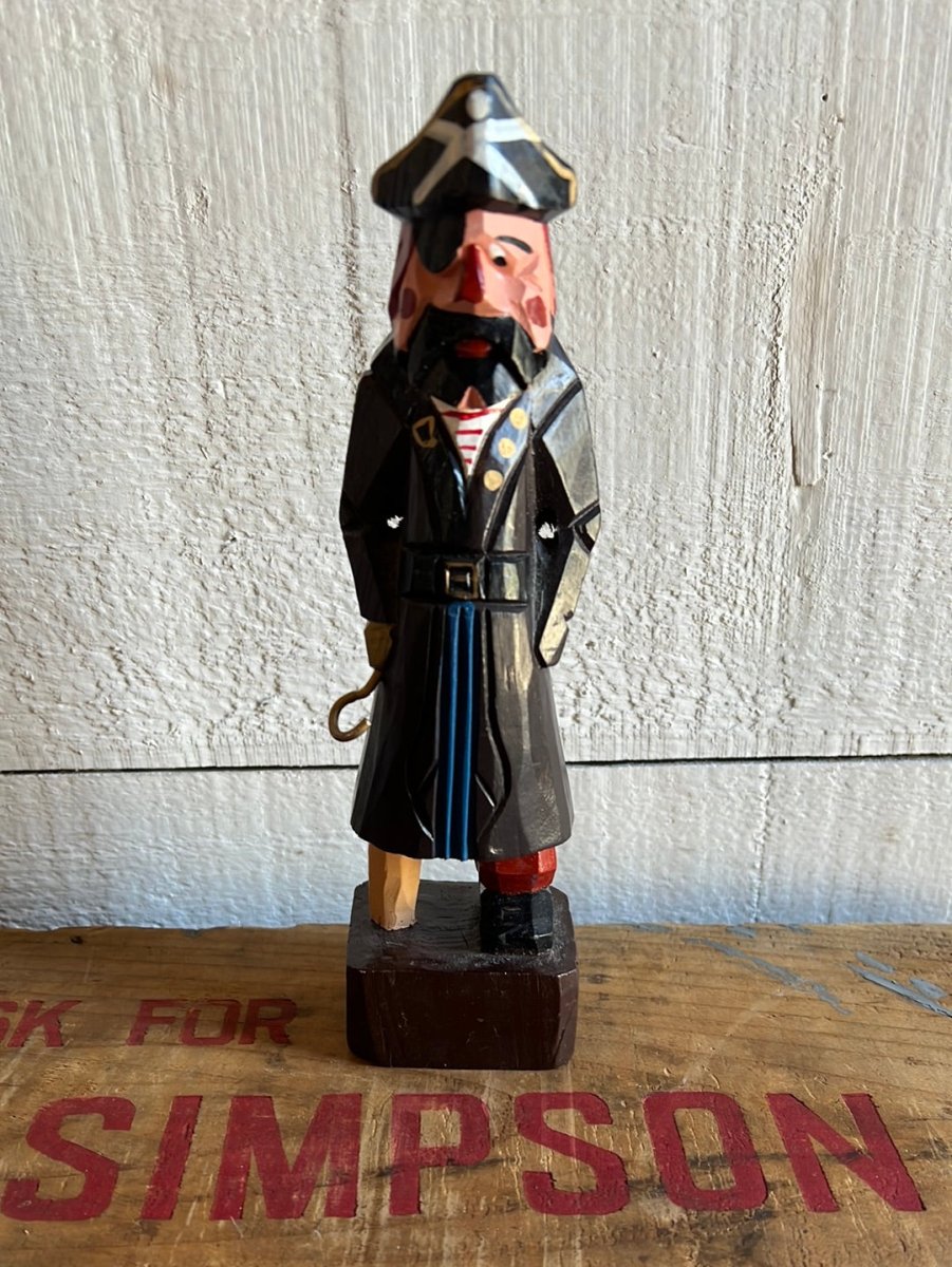 Vintage Wooden Fisherman - Pirate - Diamonds & Rust