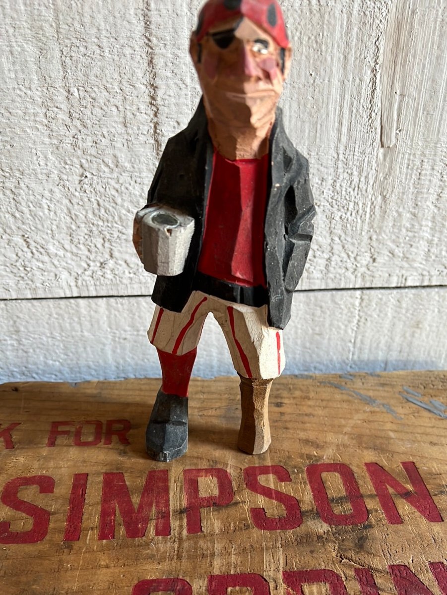 Vintage Wooden Fisherman - Pirate - Diamonds & Rust