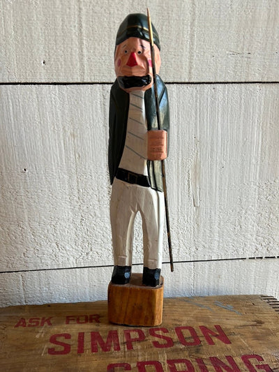 Vintage Wooden Fisherman - Stripes - Diamonds & Rust