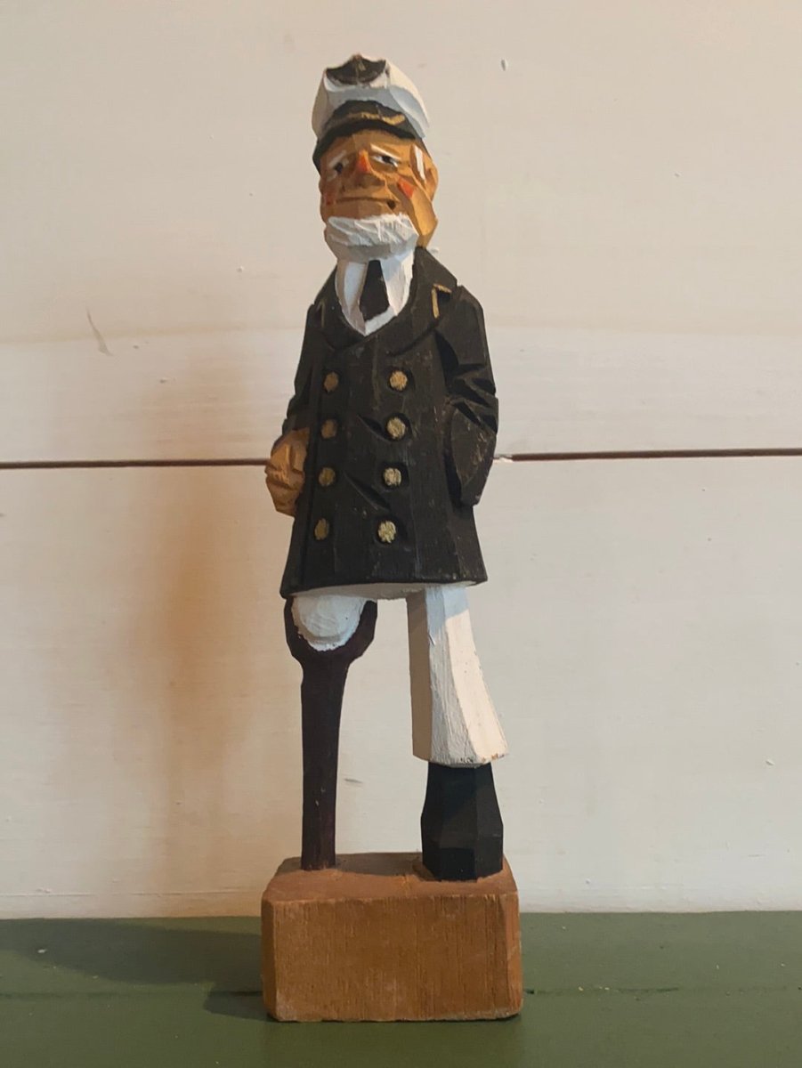 Vintage Wooden Sea Captain - Diamonds & Rust
