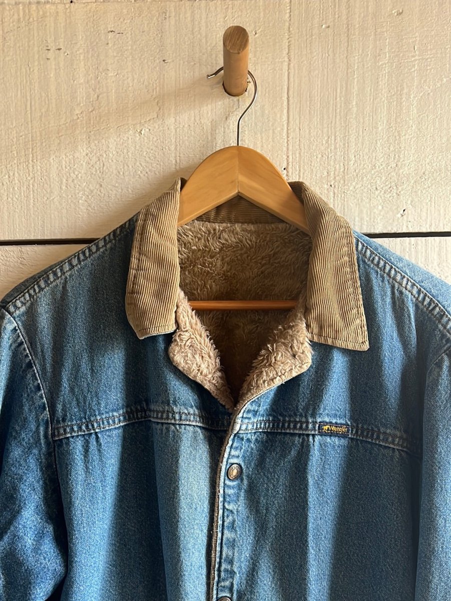 Vintage Wrangler Denim Coat Sherling Liner - Diamonds & Rust